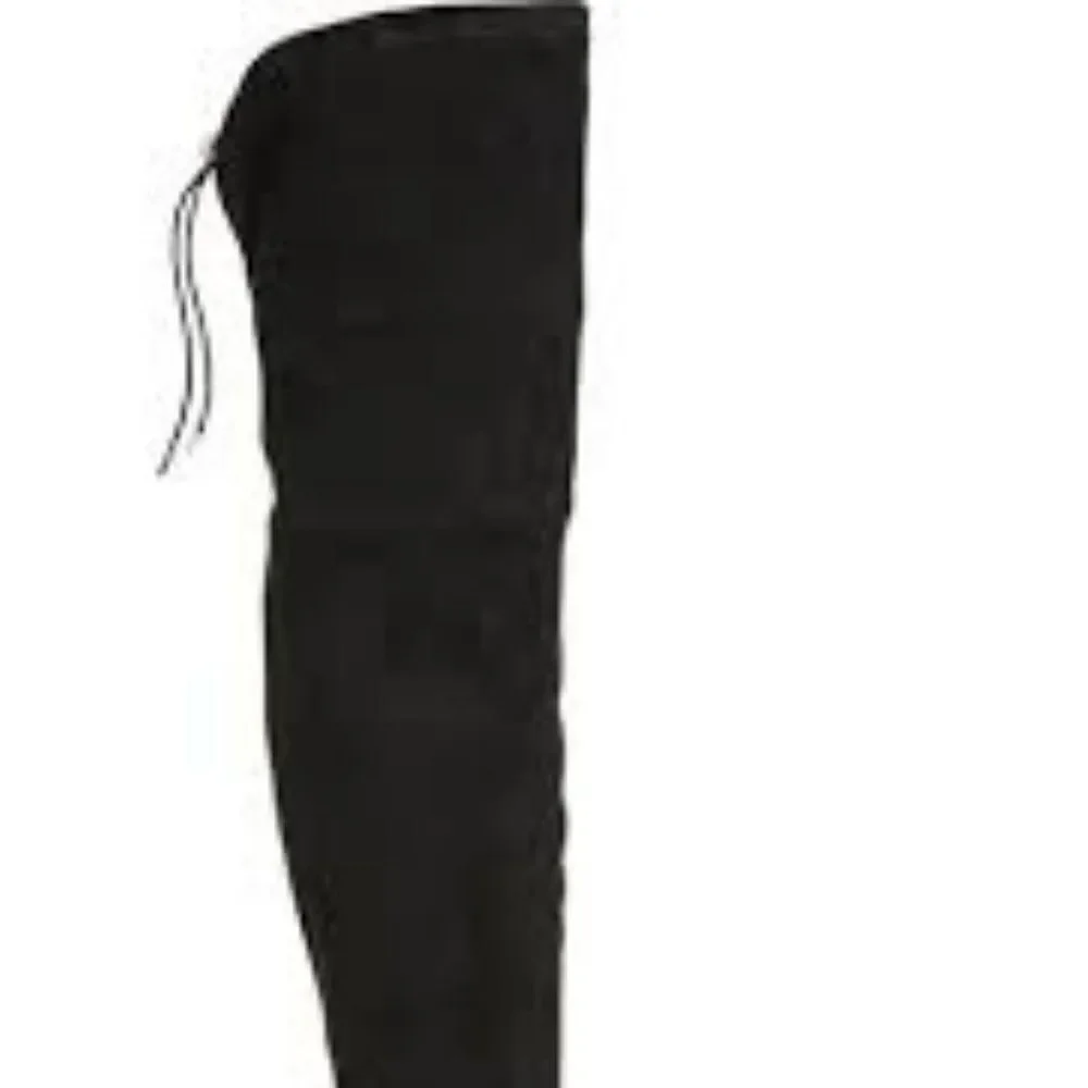 LIKE NEW SAM EDELMAN OTK PALOMA BLACK SUEDE BOOTS SIZE 7- RETAIL $398